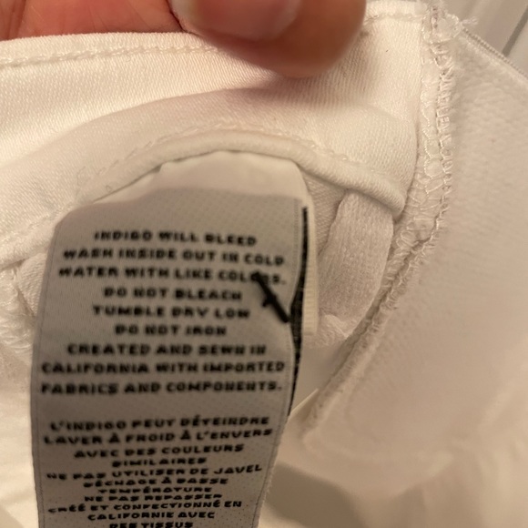 J Brand Mama J Maternity Demented Distressed White Capri Jean NWT $178 - Picture 9 of 9